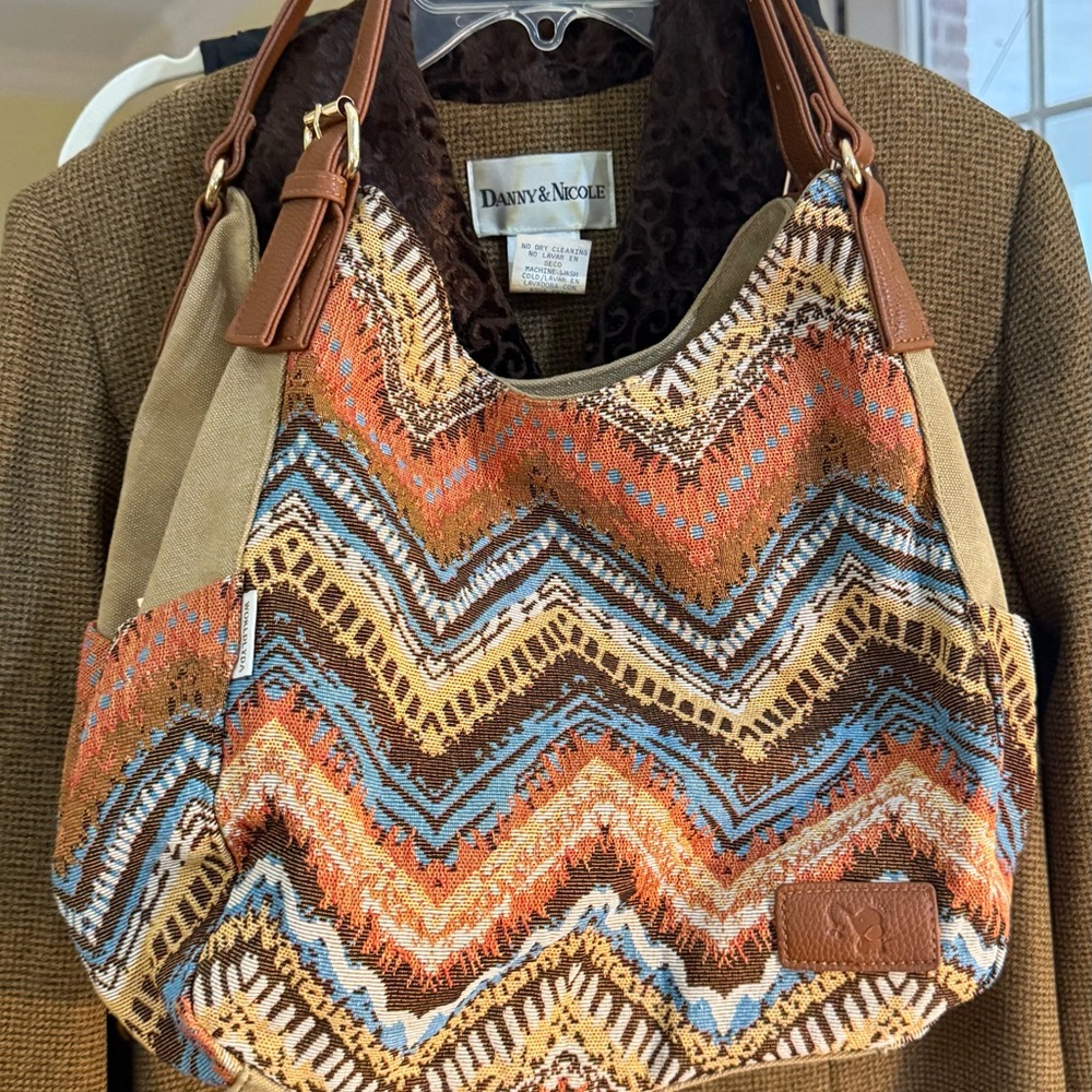Worldlyda Multicolor Chevron Tapestry Bag Boho